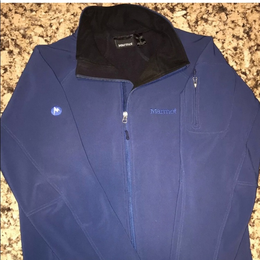 Marmot Rain Jacket Blue Outer, Polar Fleece Lined